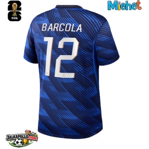 Ranska Bradley Barcola #12 Kotipaita MM-kisat 2026 Lyhythihainen